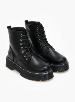 Flash Sale 🧨 The Fashion Project Αρβυλάκια με ραφή στη σόλα - Μαύρο 🥰 -Μποτάκια Κατάστημα arvulakia me rafi sti sola 108704 hz1w