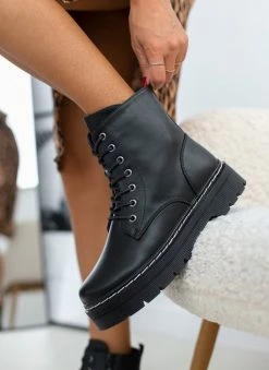 Flash Sale 🧨 The Fashion Project Αρβυλάκια με ραφή στη σόλα - Μαύρο 🥰 -Μποτάκια Κατάστημα arvulakia me rafi sti sola 108704 sgcf