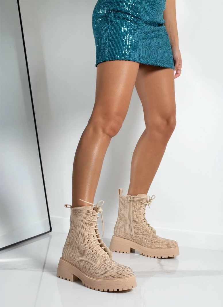 Πολύ καλή προσφορά 🔥 The Fashion Project Αρβυλάκια με Strass - Μπεζ 😀 5 Πολύ καλή προσφορά 🔥 The Fashion Project Αρβυλάκια με Strass - Μπεζ 😀 - Image 3