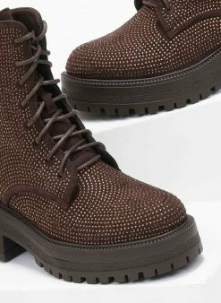 Καλύτερη πώληση 😀 The Fashion Project Αρβυλάκια με Strass - Καφέ 🌟 -Μποτάκια Κατάστημα arvulakia me strass 109435 3nvh