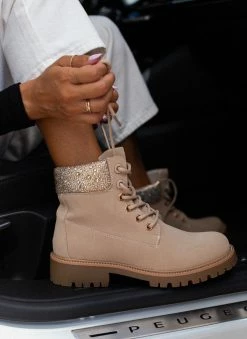 Flash Sale 🥰 The Fashion Project Αρβυλάκια με Strass λεπτομέρειες - Μπεζ ✨