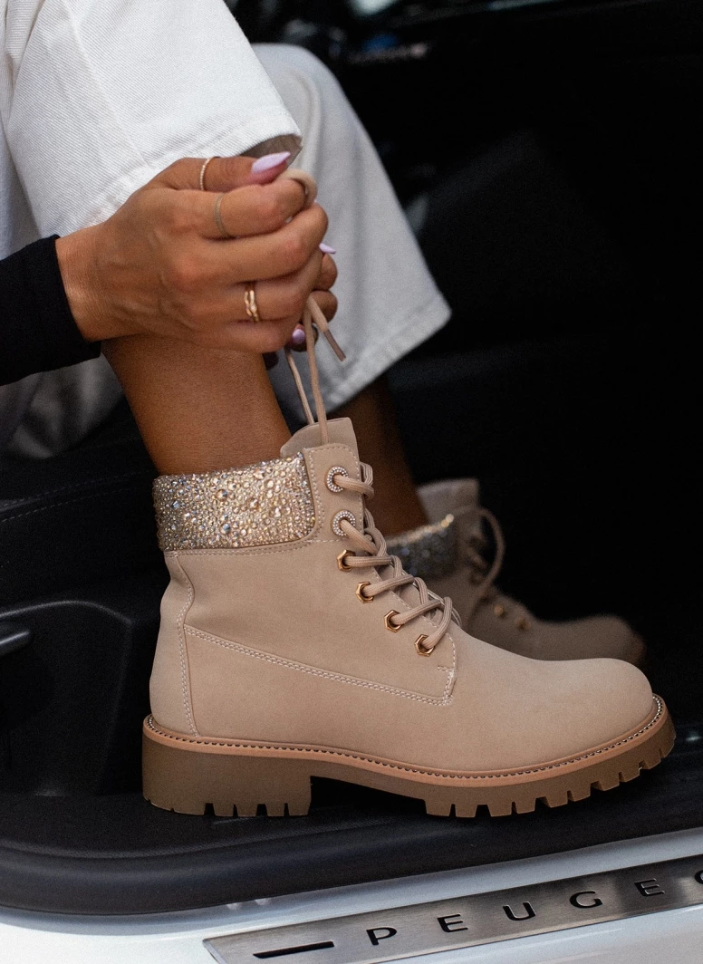 Flash Sale 🥰 The Fashion Project Αρβυλάκια με Strass λεπτομέρειες - Μπεζ ✨ 3 Flash Sale 🥰 The Fashion Project Αρβυλάκια με Strass λεπτομέρειες - Μπεζ ✨