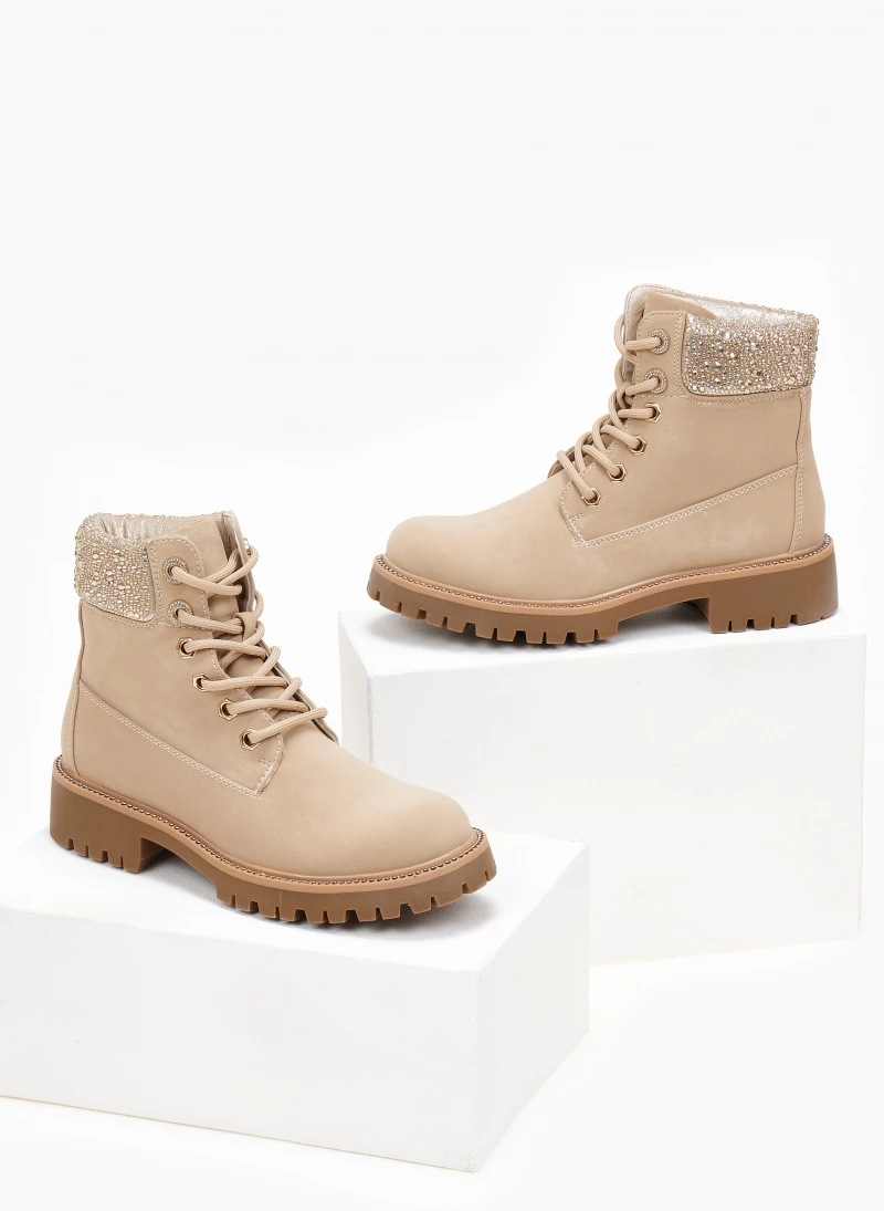 Flash Sale 🥰 The Fashion Project Αρβυλάκια με Strass λεπτομέρειες - Μπεζ ✨ 7 Flash Sale 🥰 The Fashion Project Αρβυλάκια με Strass λεπτομέρειες - Μπεζ ✨ - Image 5