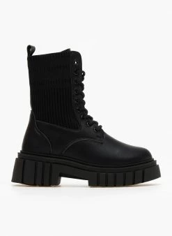 Καλύτερη πώληση 😉 The Fashion Project Αρβυλάκια με σχέδιο κάλτσα - Μαύρο 🔥