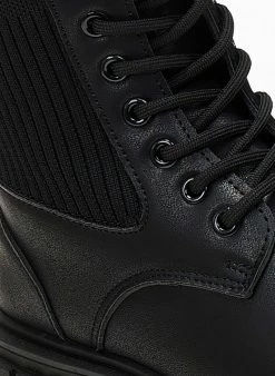 Καλύτερη πώληση 😉 The Fashion Project Αρβυλάκια με σχέδιο κάλτσα - Μαύρο 🔥 -Μποτάκια Κατάστημα arvulakia me sxedio kaltsa 106484 u64z