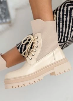 Εξοδος 😀 The Fashion Project Αρβυλάκια με σχέδιο κάλτσα στη γάμπα - Μπεζ ⭐