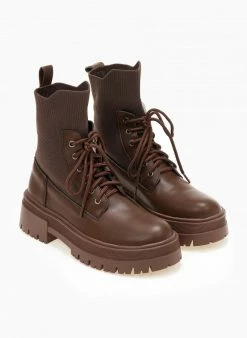 Εξοδος 😉 The Fashion Project Αρβυλάκια με σχέδιο κάλτσα στη γάμπα - Καφέ 👍 -Μποτάκια Κατάστημα arvulakia me sxedio kaltsa sti gampa 105847 1pkj