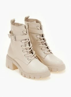 Ολοκαίνουργιο ⭐ The Fashion Project Αρβυλάκια με ζωνάκι - Μπεζ 🥰 -Μποτάκια Κατάστημα arvulakia me zwnaki 106101 lagr