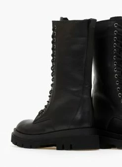 Η καλύτερη συμφωνία 🛒 The Fashion Project Αρβυλάκια δερμάτινα ψηλά - Μαύρο 🎉 -Μποτάκια Κατάστημα arvulakia psila dermatina 108288 k93k