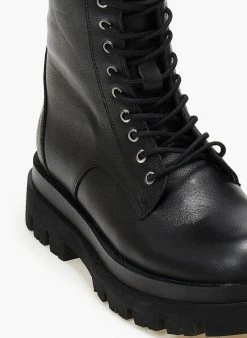 Η καλύτερη συμφωνία 🛒 The Fashion Project Αρβυλάκια δερμάτινα ψηλά - Μαύρο 🎉 -Μποτάκια Κατάστημα arvulakia psila dermatina 108288 rdit