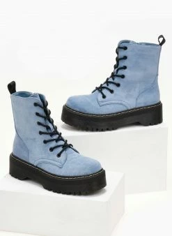 ΧΟΝΔΡΙΚΟ ΕΜΠΟΡΙΟ ✨ The Fashion Project Αρβυλάκια Suede με ψηλή τρακτερωτή σόλα - Ραφ 🎁 -Μποτάκια Κατάστημα arvulakia suede me psili trakterwti sola 105965 dwuw