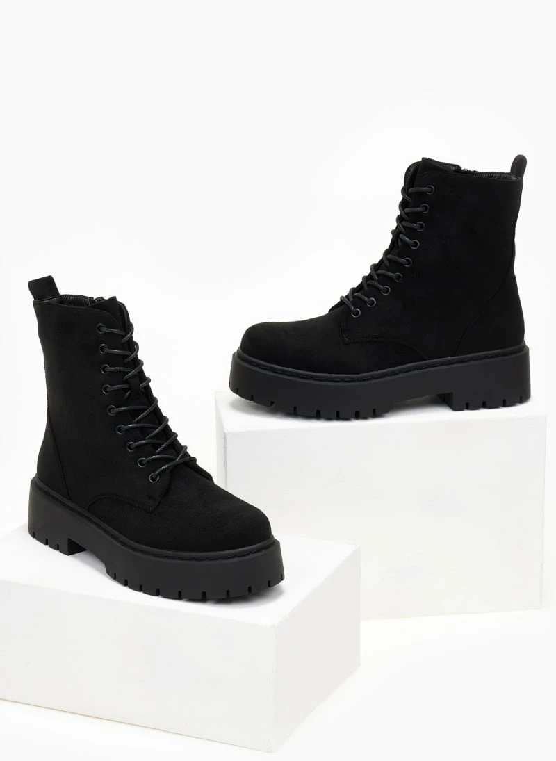 Flash Sale 🤩 The Fashion Project Αρβυλάκια Suede με ραφή στη σόλα - Μαύρο 🤩 7 Flash Sale 🤩 The Fashion Project Αρβυλάκια Suede με ραφή στη σόλα - Μαύρο 🤩 - Image 5