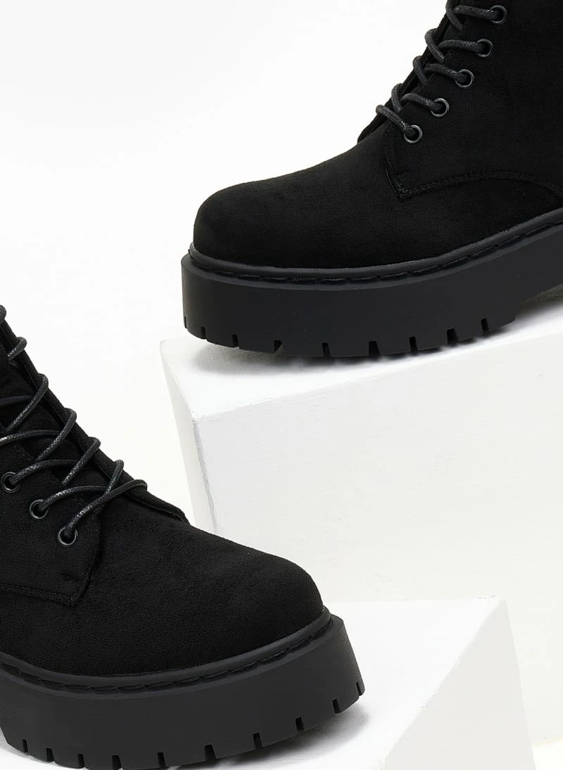 Flash Sale 🤩 The Fashion Project Αρβυλάκια Suede με ραφή στη σόλα - Μαύρο 🤩 5 Flash Sale 🤩 The Fashion Project Αρβυλάκια Suede με ραφή στη σόλα - Μαύρο 🤩 - Image 3