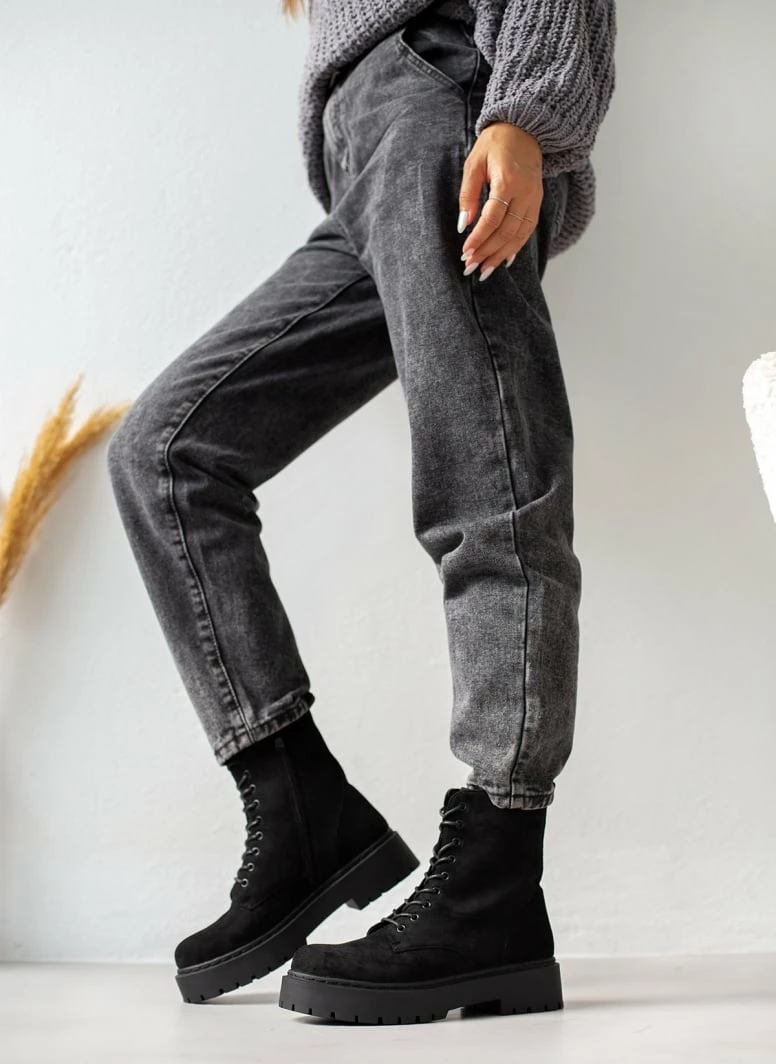 Flash Sale 🤩 The Fashion Project Αρβυλάκια Suede με ραφή στη σόλα - Μαύρο 🤩 3 Flash Sale 🤩 The Fashion Project Αρβυλάκια Suede με ραφή στη σόλα - Μαύρο 🤩