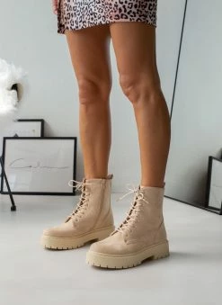 Προϋπολογισμός ✨ The Fashion Project Αρβυλάκια Suede με ραφή στη σόλα - Μπεζ 😉 -Μποτάκια Κατάστημα arvulakia suede me rafi sti sola 106475 cuvh