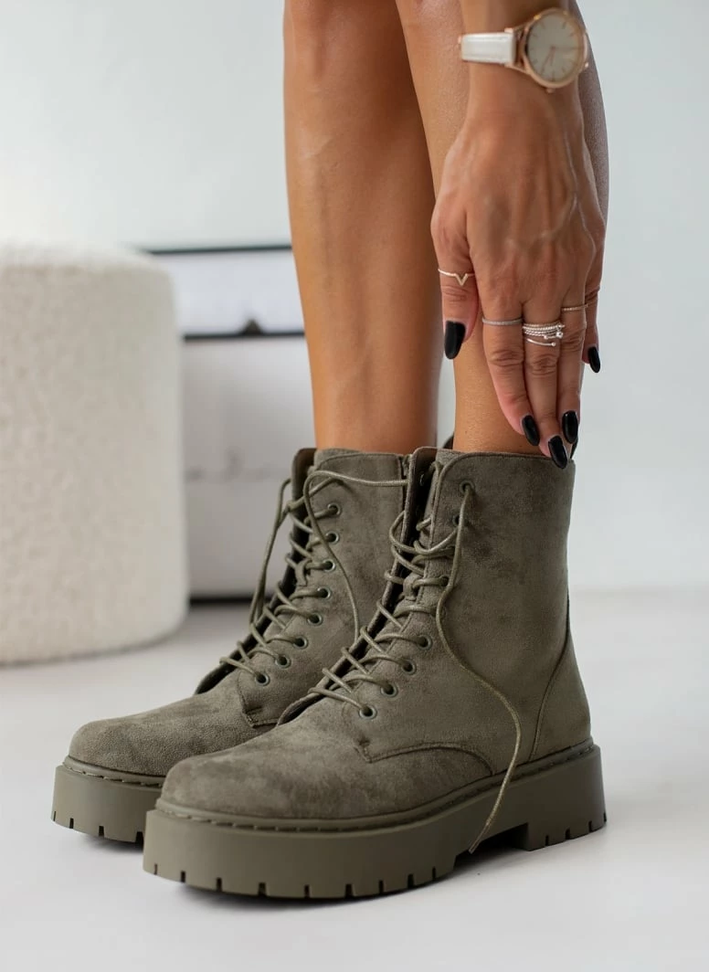 Ολοκαίνουργιο 🔔 The Fashion Project Αρβυλάκια Suede με ραφή στη σόλα - Χακί 😉 9 Ολοκαίνουργιο 🔔 The Fashion Project Αρβυλάκια Suede με ραφή στη σόλα - Χακί 😉 - Image 7