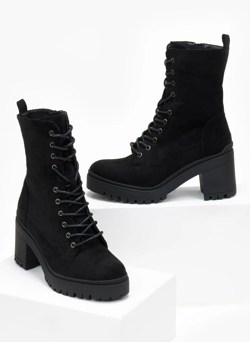 Συμφωνίες 🧨 The Fashion Project Αρβυλάκια Suede με τρακτερωτή σόλα - Μαύρο 😉 6 Συμφωνίες 🧨 The Fashion Project Αρβυλάκια Suede με τρακτερωτή σόλα - Μαύρο 😉 - Image 4