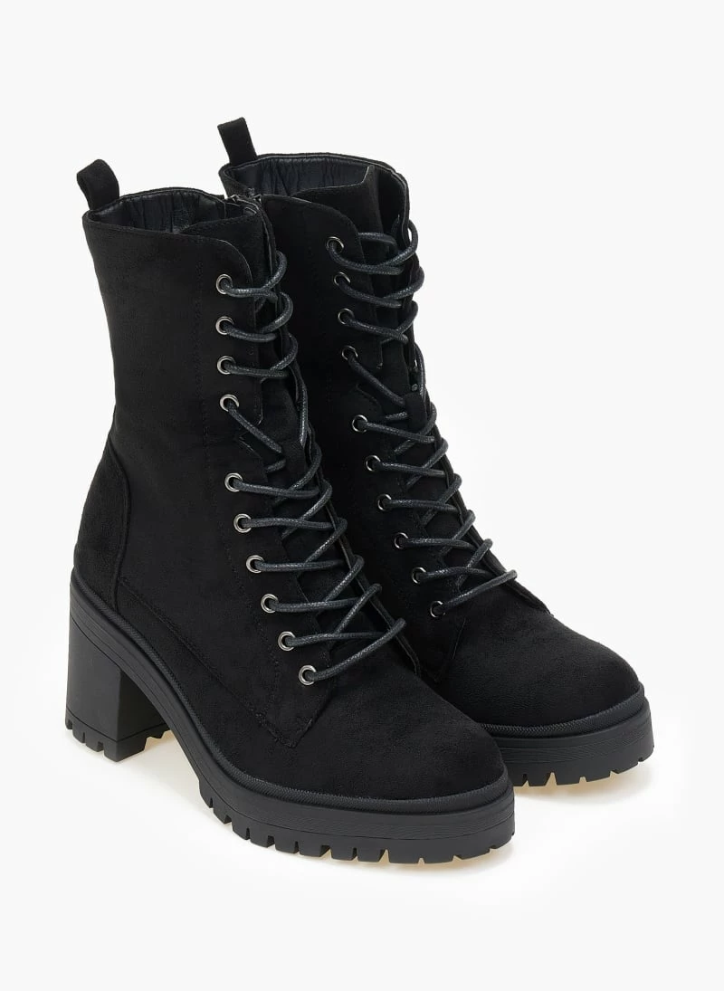 Συμφωνίες 🧨 The Fashion Project Αρβυλάκια Suede με τρακτερωτή σόλα - Μαύρο 😉 4 Συμφωνίες 🧨 The Fashion Project Αρβυλάκια Suede με τρακτερωτή σόλα - Μαύρο 😉 - Image 2