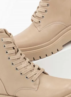 Τοπ 10 🛒 The Fashion Project Αρβυλάκια με τρακτερωτή σόλα - Μπεζ ⌛ -Μποτάκια Κατάστημα basic arvulakia me trakterwti sola 96984 x0f