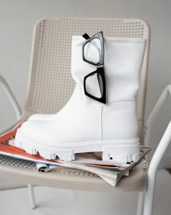 Νέος 😉 The Fashion Project Μποτάκια Biker με Chunky σόλα - Λευκό 🤩