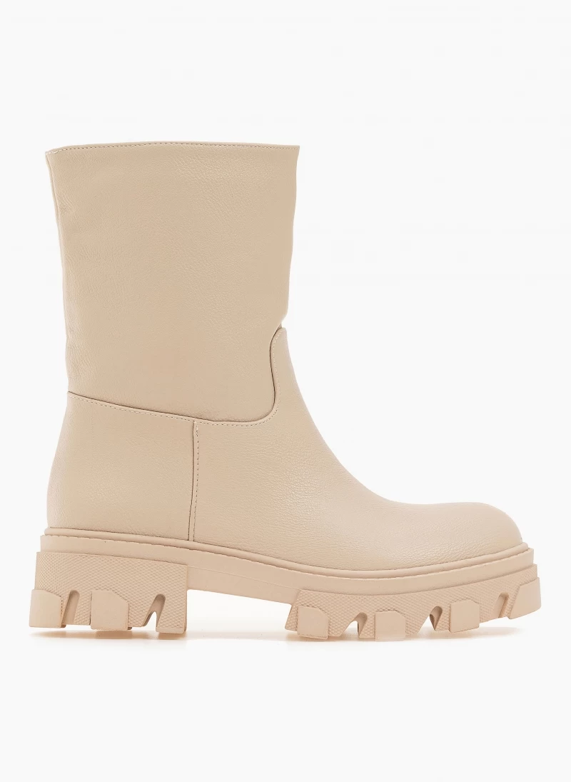 Flash Sale 🥰 The Fashion Project Μποτάκια Biker με Chunky σόλα - Μπεζ ⭐ 3 Flash Sale 🥰 The Fashion Project Μποτάκια Biker με Chunky σόλα - Μπεζ ⭐