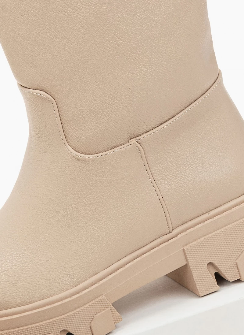 Flash Sale 🥰 The Fashion Project Μποτάκια Biker με Chunky σόλα - Μπεζ ⭐ 5 Flash Sale 🥰 The Fashion Project Μποτάκια Biker με Chunky σόλα - Μπεζ ⭐ - Image 3