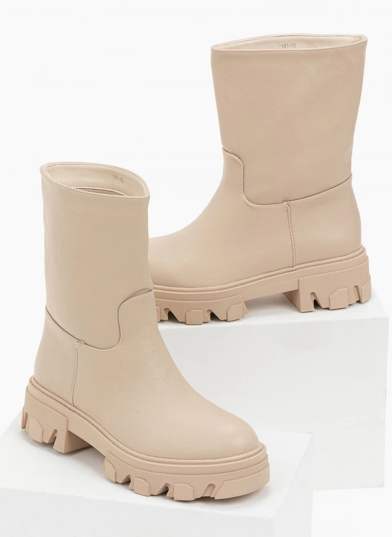 Flash Sale 🥰 The Fashion Project Μποτάκια Biker με Chunky σόλα - Μπεζ ⭐ 4 Flash Sale 🥰 The Fashion Project Μποτάκια Biker με Chunky σόλα - Μπεζ ⭐ - Image 2