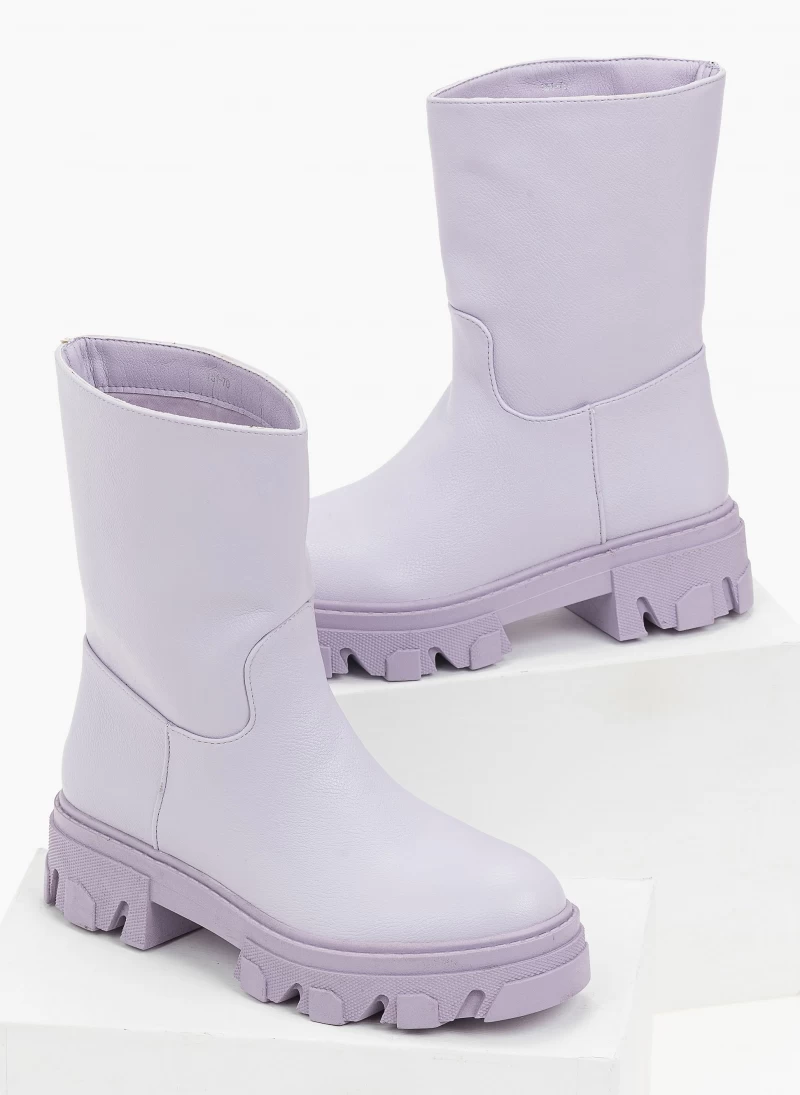 Προώθηση 💯 The Fashion Project Μποτάκια Biker με Chunky σόλα - Λιλά 😍 5 Προώθηση 💯 The Fashion Project Μποτάκια Biker με Chunky σόλα - Λιλά 😍 - Image 3