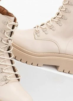 Flash Sale 🤩 The Fashion Project Basic ορειβατικά μποτάκια - Μπεζ ⭐ -Μποτάκια Κατάστημα basic oreivatika mpotakia 96621 fw3e