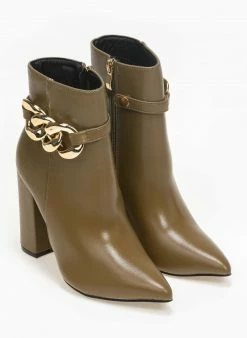 Η καλύτερη συμφωνία 💯 The Fashion Project Μποτάκια μυτερά με σχέδιο αλυσίδα - Λαδί 👏 10 Η καλύτερη συμφωνία 💯 The Fashion Project Μποτάκια μυτερά με σχέδιο αλυσίδα - Λαδί 👏 -Μποτάκια Κατάστημα block heel mpotakia me alusida 96005 j6nm