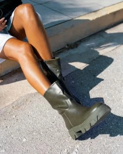 Συμφωνίες 🛒 The Fashion Project Μποτάκια Biker με Chunky σόλα - Χακί 😀 -Μποτάκια Κατάστημα casual mpotakia me chunky sola 94276 1ukj