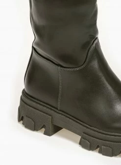 Συμφωνίες 🛒 The Fashion Project Μποτάκια Biker με Chunky σόλα - Χακί 😀 -Μποτάκια Κατάστημα casual mpotakia me chunky sola 94276 g3i9