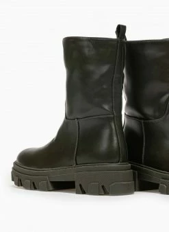 Συμφωνίες 🛒 The Fashion Project Μποτάκια Biker με Chunky σόλα - Χακί 😀 -Μποτάκια Κατάστημα casual mpotakia me chunky sola 94276 h6tv