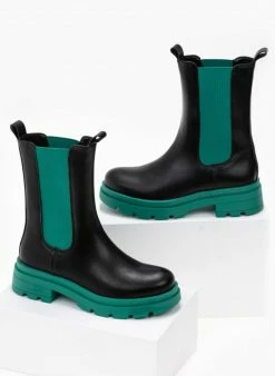 Ολοκαίνουργιο ⌛ The Fashion Project Μποτάκια Chelsea με διχρωμία - Μέντα 😍 -Μποτάκια Κατάστημα chelsea mpotakia me dixrwmia 97651 oh4v