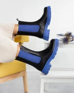Πολύ καλή προσφορά ✨ The Fashion Project Μποτάκια Chelsea με διχρωμία - Μπλε 🎁 -Μποτάκια Κατάστημα chelsea mpotakia me dixrwmia 97657 i7cc