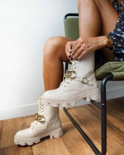 Τοπ 10 👍 The Fashion Project Αρβυλάκια Chunky με Oversized αλυσίδα - Μπεζ 🌟 -Μποτάκια Κατάστημα chunky arvulakia me oversized alusida 94369 w4pz