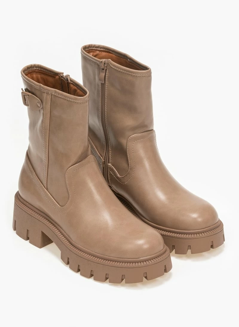 Νέος ❤️ The Fashion Project Μποτάκια Biker με μικρό ζωνάκι - Πούρο 🤩 8 Νέος ❤️ The Fashion Project Μποτάκια Biker με μικρό ζωνάκι - Πούρο 🤩 - Image 6