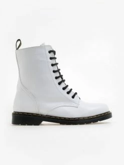 Ολοκαίνουργιο 😀 Estil αρβυλάκια με εξωτερική ραφή στη σόλα - Λευκό 🔥 -Μποτάκια Κατάστημα estil arvulakia me ekswteriki rafi sti sola 83915 rxra