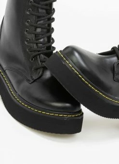 Φτηνός ✔️ Estil Combat μποτάκια με διπλή σόλα - Μαύρο 😉 -Μποτάκια Κατάστημα estil combat mpotakia me dipli sola 85510 lrrj