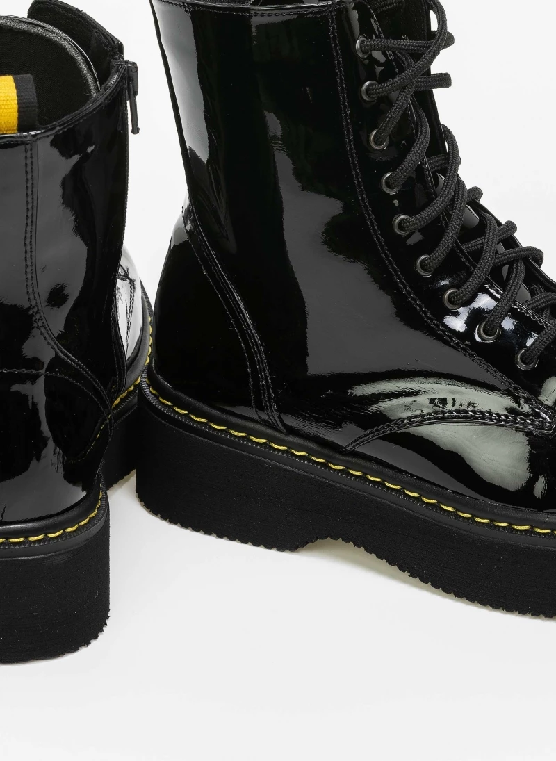 Η καλύτερη συμφωνία 😍 Estil λουστρίνι αρβυλάκια με κίτρινη ραφή - Μαύρο 👍 4 Η καλύτερη συμφωνία 😍 Estil λουστρίνι αρβυλάκια με κίτρινη ραφή - Μαύρο 👍 - Image 2