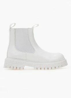 Ολοκαίνουργιο 🛒 The Fashion Project Μποτάκια αστραγάλου Chelsea - Λευκό ⌛ -Μποτάκια Κατάστημα isia mpotakia astragalou me lastixo 98963 emwr