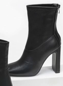 Πολύ καλή προσφορά 🎁 The Fashion Project Μποτάκια με φερμουάρ στο πίσω μέρος - Μαύρο 🧨 -Μποτάκια Κατάστημα kare mpotinia me fermouar sto pisw meros 95785 24cn