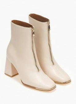 Καλύτερες κριτικές για 😍 The Fashion Project Μποτάκια καρέ με μεταλλικό φερμουάρ - Μπεζ 🌟 -Μποτάκια Κατάστημα kare mpotinia me metalliko fermouar 95978 8o9d