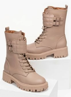 Συμφωνίες ⭐ The Fashion Project Αρβυλάκια με καπιτονέ λεπτομέρεια - Nude ❤️ -Μποτάκια Κατάστημα mat arvulakia me kapitone leptomereia 95365 83gu