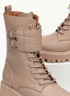 Συμφωνίες ⭐ The Fashion Project Αρβυλάκια με καπιτονέ λεπτομέρεια - Nude ❤️ -Μποτάκια Κατάστημα mat arvulakia me kapitone leptomereia 95365 kkiw