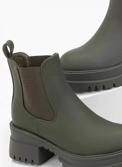 Αγορά 🧨 The Fashion Project Μποτάκια αστραγάλου ματ Chelsea - Χακί 🥰 -Μποτάκια Κατάστημα mat chelsea mpotakia astragalou 96651 6gkj