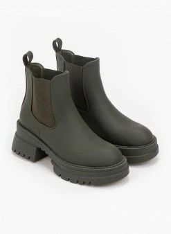 Αγορά 🧨 The Fashion Project Μποτάκια αστραγάλου ματ Chelsea - Χακί 🥰 -Μποτάκια Κατάστημα mat chelsea mpotakia astragalou 96651 fgvw