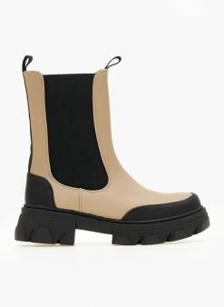 Best Pirce ✔️ The Fashion Project Μποτάκια Chelsea σε ματ χρώματα - Πούρο 🔔