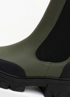 Αγορά 🎁 The Fashion Project Μποτάκια Chelsea σε ματ χρώματα - Χακί 😉 -Μποτάκια Κατάστημα mat chelsea mpotakia me lastixo 95130 8khx