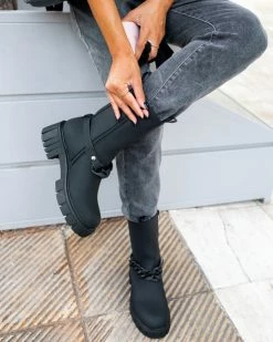 Best Pirce 👍 The Fashion Project Μποτάκια Chelsea ματ με αλυσίδα - Μαύρο 🎁 -Μποτάκια Κατάστημα mat mpotakia me alusida 95298 by4d